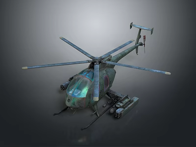 Space Exploration Helicopter Supporting Satellite Deployment And Mission Operations 3d model