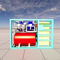 Gas compression device 3d model