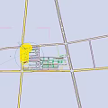 Aerial Planning of Modern High Rise Residential Complex With Commercial Outlets and Street Layout