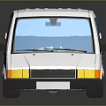 White Cargo Van 3D Model With Blue Windows Black Wheels And Reflection 3d model