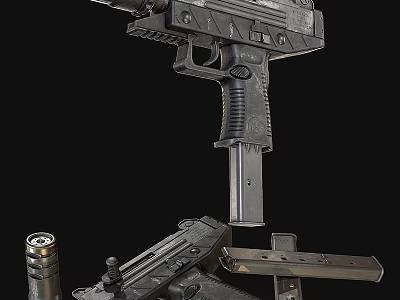 Submachine guns firearms weapons 3d model