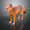 3D Animated Fox Game Character With Vibrant Orange Fur And Open Mouth