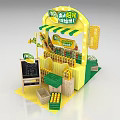 Modern Commercial Equipment for Fresh Fruit Drink Stall with Display Shelves and Coolers