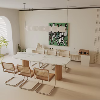 Modern table combination 3d model