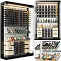 Modern Wine Cabinet With Glass Door And Multi Layer Storage For Wine Bottles