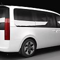 White Modern MPV Car With Sleek Design Black Grille And Large Windows