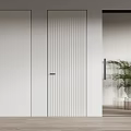Modern Hinged Doors Featuring Solid Striped And Glass Designs For Home Interior 3d model