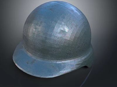 Weapon Related Blue Metal Helmet For Military Combat Protective Gear Equipment 3d model