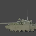 Modern Military Main Battle Tank With Turret Main Gun Tracks And Armor Plating