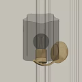 Modern Stylish Wall Lamp With Ribbed Glass Shade For Home Interior Lighting Design