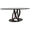 Modern Round Glass Coffee Table With Unique Wooden Base For Living Room Decor