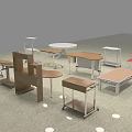 Modern Office Desks With Wooden Metal And White Surfaces In Various Shapes
