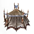 European Tent Ancient Architecture 3d model