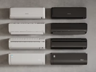 modern indoor air conditioner wall-mounted air conditioner 3d model