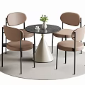 Leisure Table and Chair Negotiation Table and Chair Dining Table and Chair 3d model