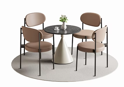 Leisure Table and Chair Negotiation Table and Chair Dining Table and Chair 3d model
