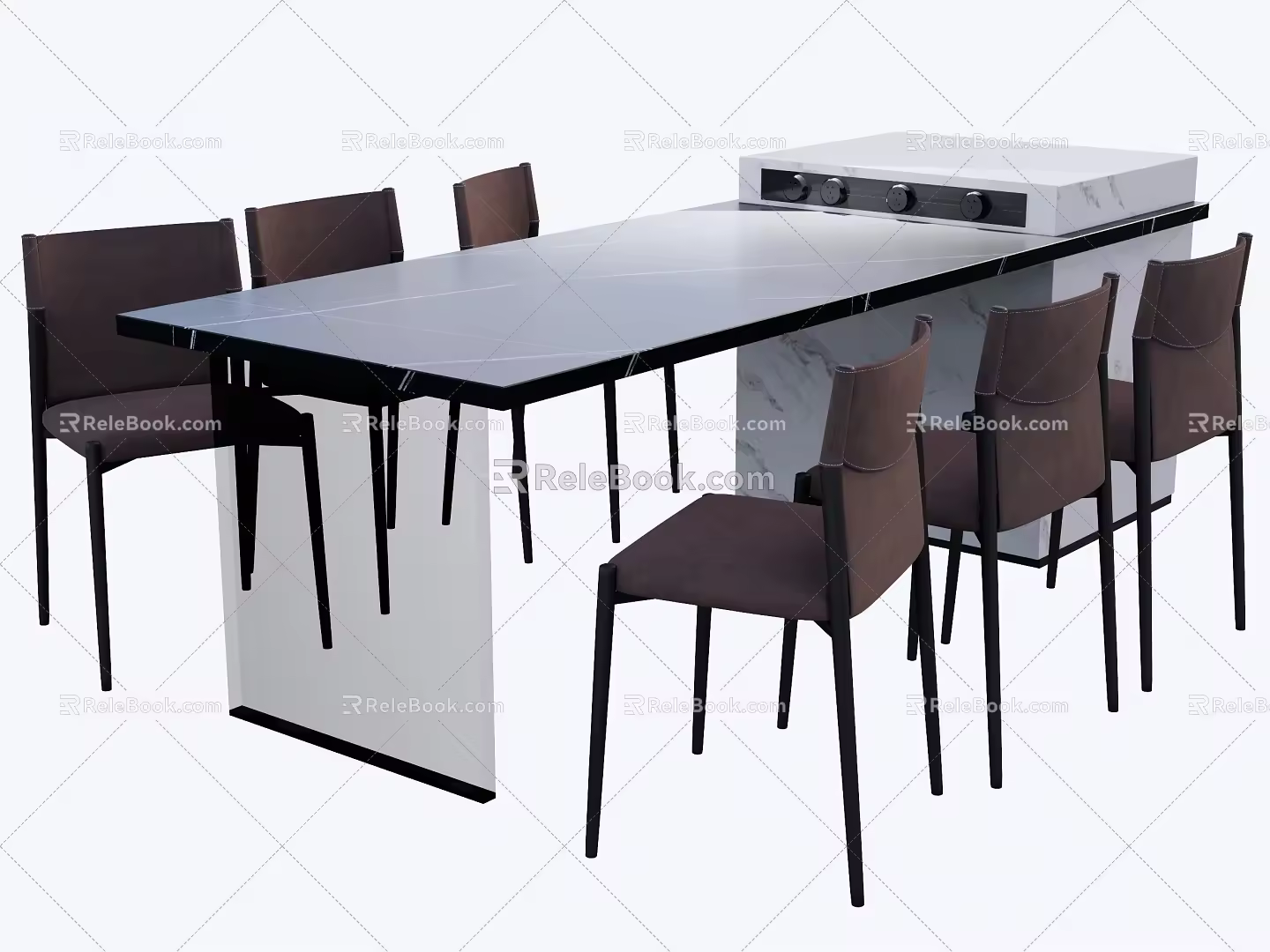 Middle Ancient Style Nakajima Bar Counter Operating Table Dining Table and Chair 3d model