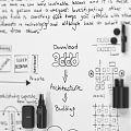 Download 3ddd Architecture Building Sketches On Whiteboard With Drawing Tools