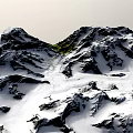 Natural Garden Landscape Featuring Snowy Mountains Green Valleys Flowing Rivers And Lush Vegetation