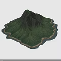 Natural Island Landscape With Lush Green Mountain Peaks And Coastal Shoreline