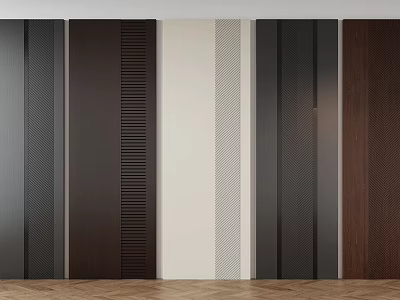 Modern Wall Panels With Various Textures Colors And Contemporary Design Patterns 3d model