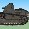 Vintage Military Tank With Heavy Tracks Rotating Turret And Detailed Exterior Design