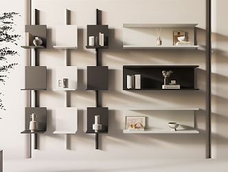 Modern Wall Shelf Storage Rack 3d model