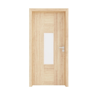 door bedroom door study door single door wooden door 3d model