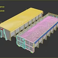 Heavy Duty White Metal Truck Cargo Containers With Empty And Gravel Filled Bodies For Transport Use