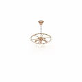 Elegant Modern Feather Shaped Glass Chandelier With Layered Transparent Design