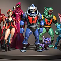 Vibrant Mythical Action Figures Collection With Diverse Character Designs And Colors