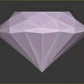 Deep Purple Oval Cut Diamond With Faceted Surface And Sparkling Reflection On Dark Background