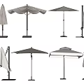 Stylish Outdoor Canopy Umbrella Multiple Foldable Designs with Neutral Colors and Sturdy Base