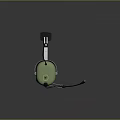 Over Ear Wired Headphones With Green And Black Design Comfortable Ear Cushions For Audio