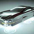 Futuristic Sleek Silver Car With Aerodynamic Design And Floating Wheels