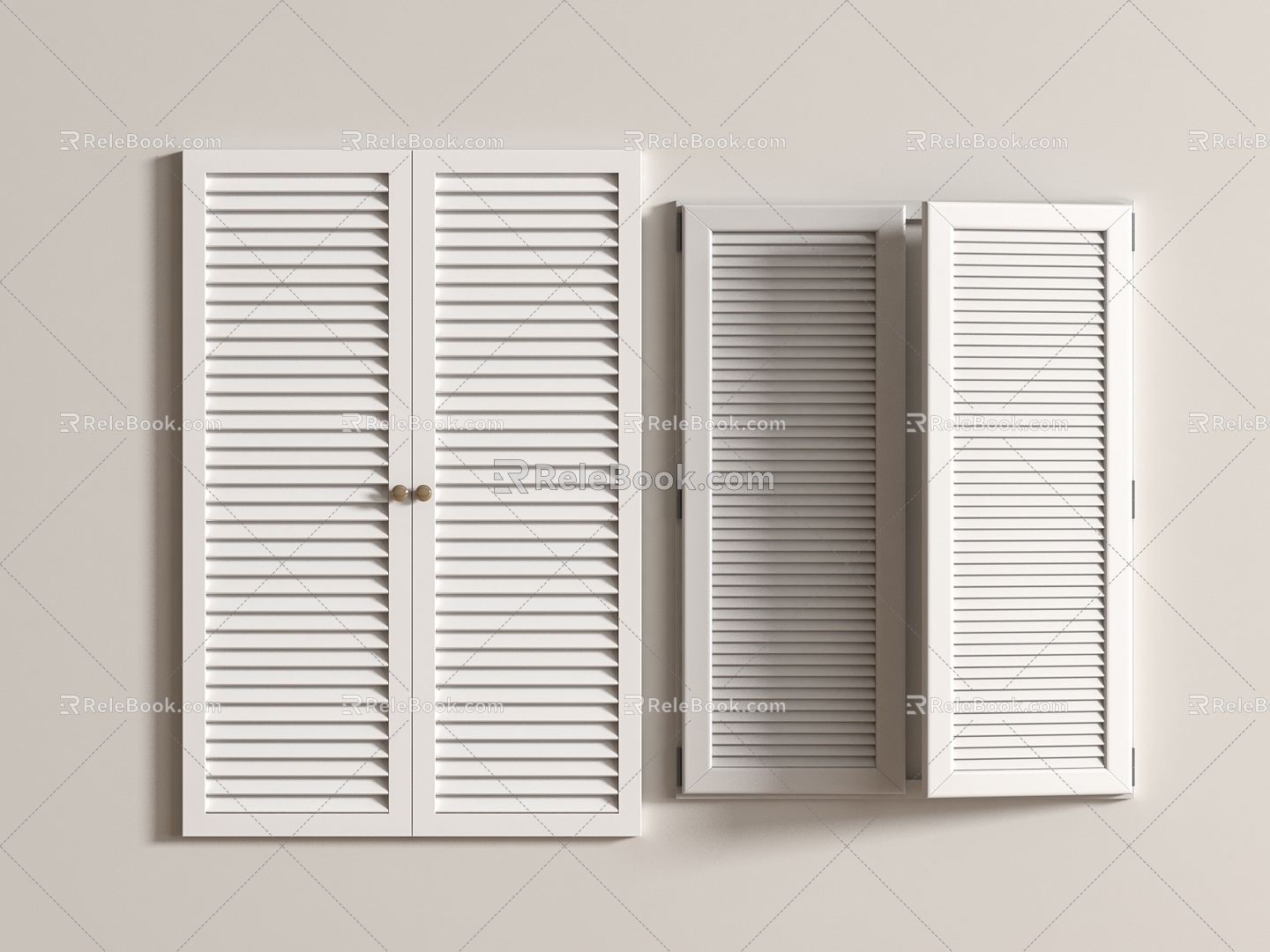 Modern shutter door panel cabinet door shutter 3d model