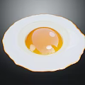 Runny Yolk Fried Egg With Golden Edges Made Using Non Stick Frying Pan