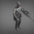 Zombie Biochemical Warrior Science Fiction Warrior Death Warrior Avenger Biochemical Crisis Low Face Number Low Model Simple Model Game Movie Level Super Realistic 3d model