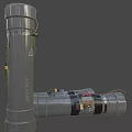 Explosive Weapon Featuring Pipe Structure Timer Display C4 Label And Wires 3d model