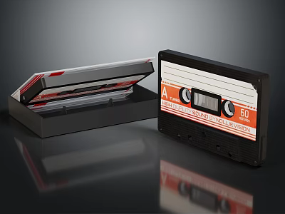 Retro Audio Cassette Tape for Musical Instruments Recording and Art Supplies 3d model