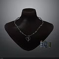 Stylish Necklace With Blue White Beads Silver Heart Pendant And Small Glass Bottles For Daily Life Essentials