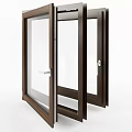 Modern Aluminum Casement Window With Clear Glass And Side Open Handle Design