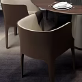 Elegant Modern Dining Table Set With Round Top Chairs Candle Holders Green Vase And Gold Pendant Lights