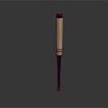 Wooden Baseball Bat With Black Grip And Striped Design For Sports Use