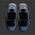 Stylish Blue Basketball Sneakers With Black Laces White Logo And Contrast Soles