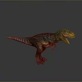 Realistic Tyrannosaurus Rex 3D Model With Open Mouth And Detailed Skin Texture