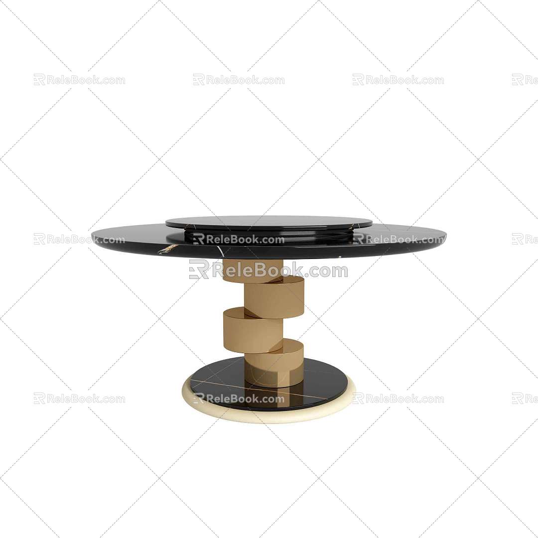 minimalist wind dining table 3d model