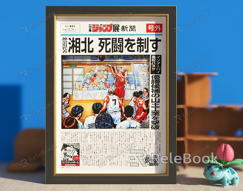 Three-dimensional painting decorative painting three-dimensional decorative painting slam dunk master Sakuragi flower way Rukawa Kaede model