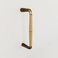 Modern Brass Wall Mounted Handle With Sleek Curved Design And Durable Build 3d model