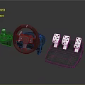 Gaming Steering Wheel with Gear Shifter and Pedals for Racing Simulation Setup